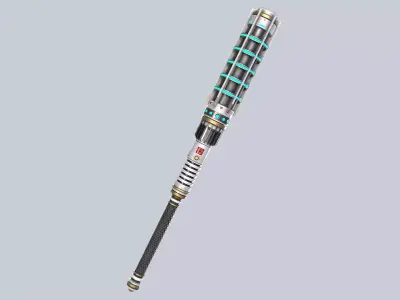 Scifi Powerbat Low-poly 3D model