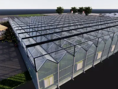 Agricultural Greenhouse Tent Frame -B6 3D model