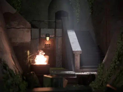 Old Bunker 30 Assets Low-poly 3D model