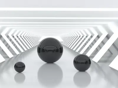 Corridor - scene for rendering 3D model Low-poly 3D model