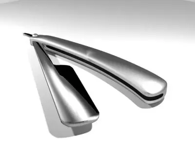 Barber Equipment - Razor 3D model