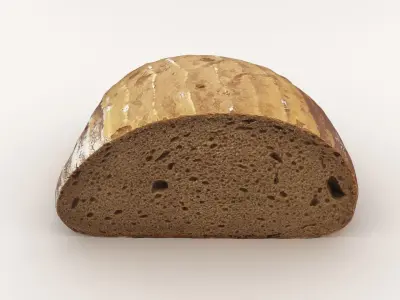 Sliced Bread Loaf 005 3D model