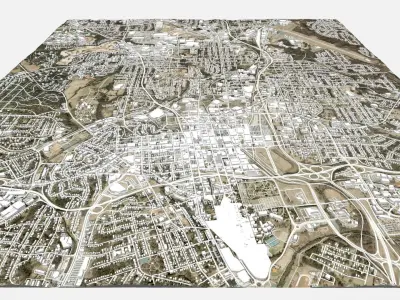 Cityscape Winston Salem USA 3D model