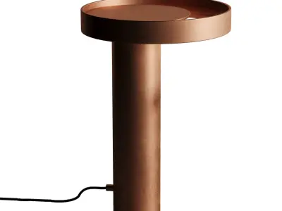 Circle Table light Low-poly 3D model
