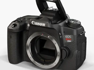 Canon EOS T6s DSLR camera Low-poly 3D model