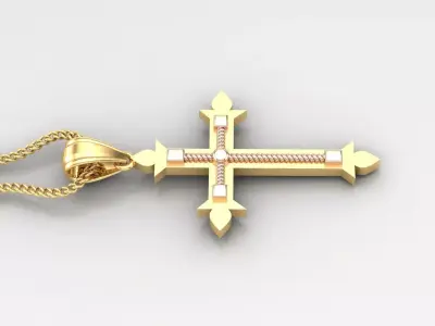 Cross Light Gold 4CP074 3DM STL 3D print model
