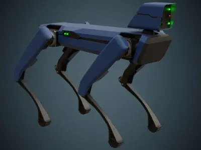 Robot Dog 1B Low-poly 3D model