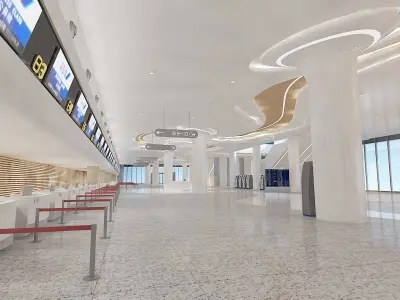 Airport hall 3D model