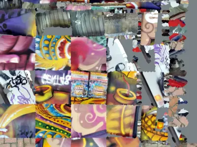 high quality chineese style dragon graffiti 3d scan 3D model