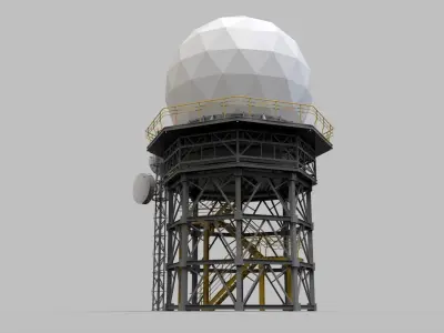 Sci fi antenna 2 3D model