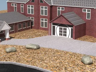 Science Lab Building Low-poly 3D model