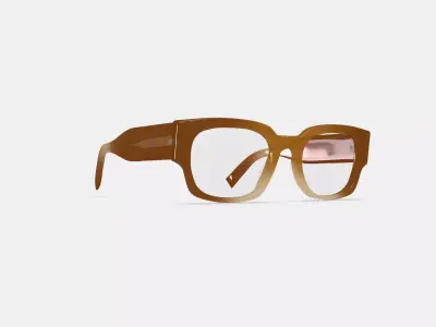 Domingo Eyeglasses in Cinnamon Crystal Fade 3D model