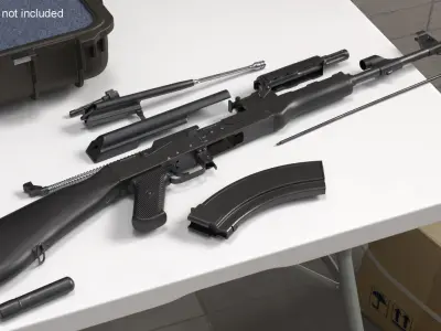  AK 47 Disassembled Black Plastic 