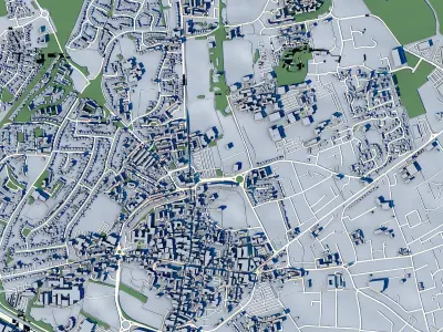 Cityscape Chichester Great Britain 3D model