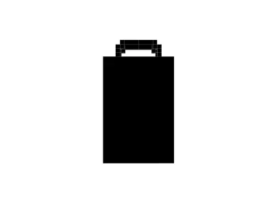 Voxel Plastic Bag v1 004 Low-poly 3D model