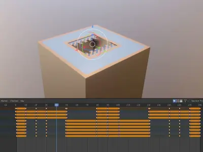 Animated Floor Elevator Low-poly 3D model