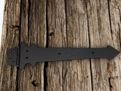 Old Door Hinge 3 3D model