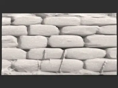 Stone Wall Entrance Frame 3D print model purchase