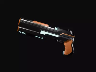 Low-Poly Sci-Fi Handgun - PBR Ready Low-poly 3D model