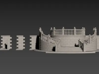 Entrance stair 3D model