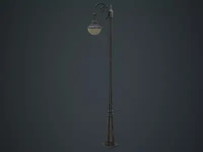 Street Light 4B Low-poly 3D model