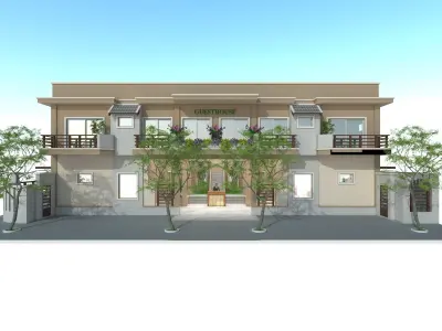 Guesthouse exterior 3D model