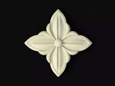 rosette flower 3D model 4