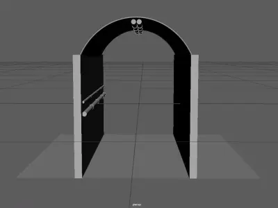Tunnel With Lights Low-poly 3D model