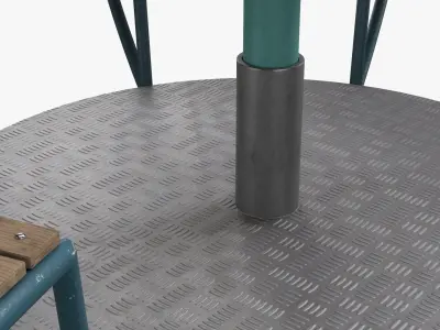 Roundabout bench 01 3D model