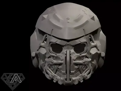 Sci-fi tactic custom helmet 3D print model