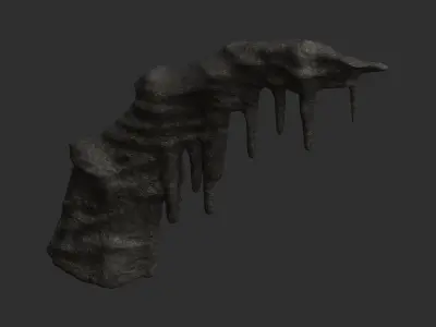Cave Rock K - Base Low-poly 3D model