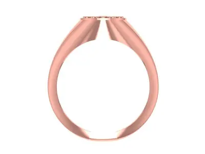 Solitaire Women Light Weight Band Ring 3D print model 15