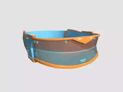 SciFi Glasses C07 Orange Blue - Character Design Fashion Low-poly 3D model