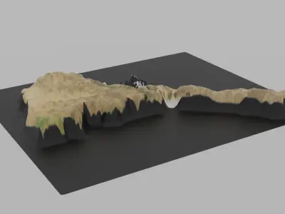Eritrea Map Country Low-poly 3D model