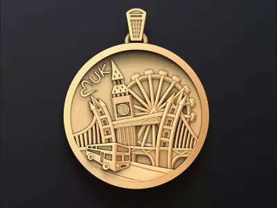 England Uk Pendant 3D print model