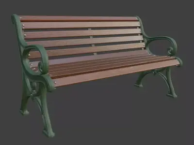 Park Bench 3D Model 3D model shop