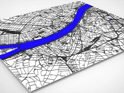 Cityscape Budapest Hungary Streets and roads 3D model