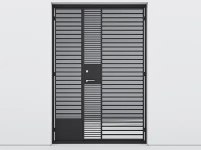 Aluminium door 29 3D model