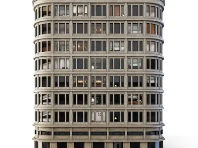 Tenement Building Low-poly 3D model