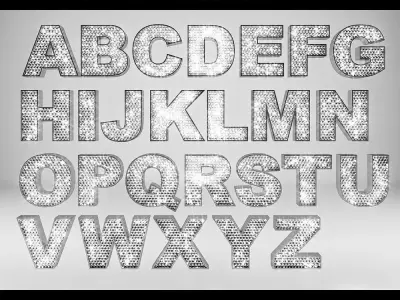 Crystal Alphabet 3D model