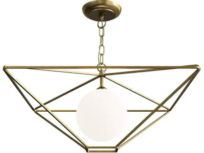 The Lighting Book ORSINI antique gold geometric pendant Low-poly 3D model