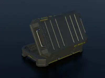 Sci-fi Crates  Low-poly 3D model