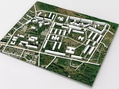 Cityscape Toretsk Ukraine 3D model