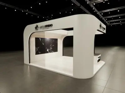 Exhibition booth design 3D model 6m x 7m 3D model