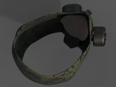 Gas mask respirator scifi futuristic 3d Artist freelance  Low-poly 3D model