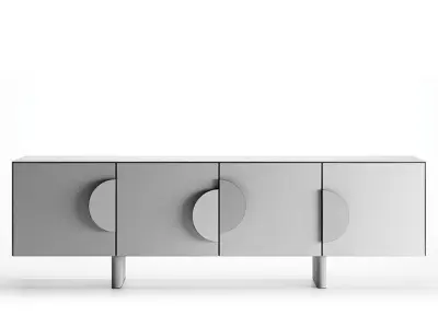 3D Model Combo Modern Sideboard Set 3D model