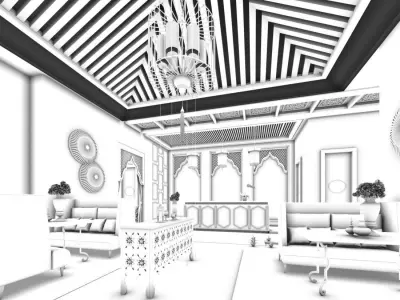 Business Restaurant - Coffee - Banquet  22 3D model