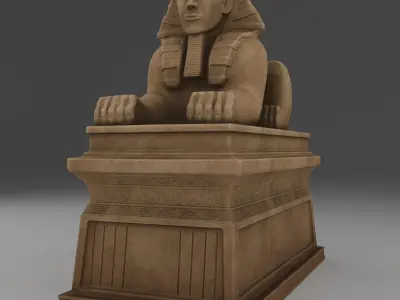 Sphinx Statue Low-poly 3D model