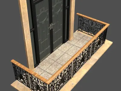 Classic Door  Windows 1 3D model