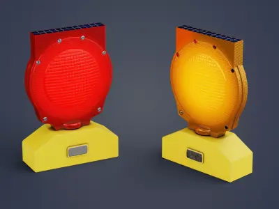 Barricade Light PBR Game-Ready Low-poly 3D model